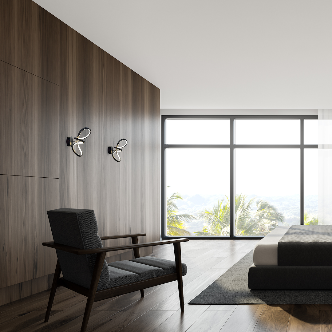 Aplica LED Perete Tesoro Black Premium Echivalent 100W