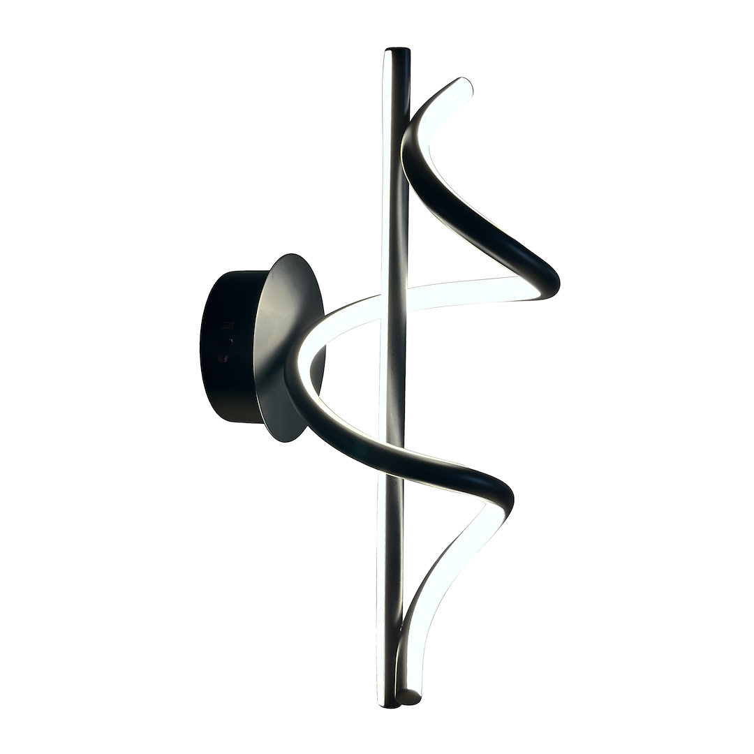 Aplica LED Perete Twist Black Premium Echivalent 100W