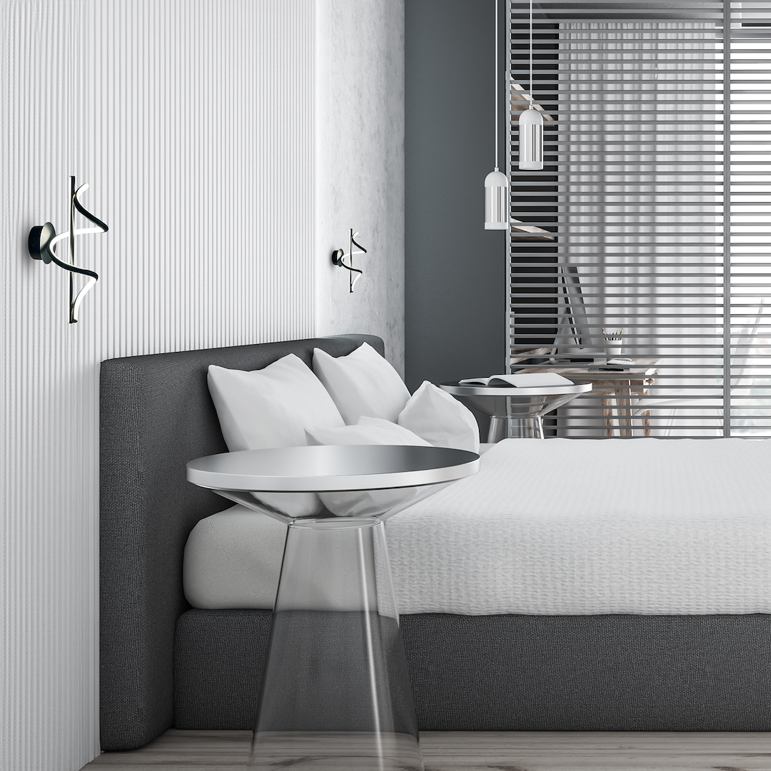 Aplica LED Perete Twist Black Premium Echivalent 100W