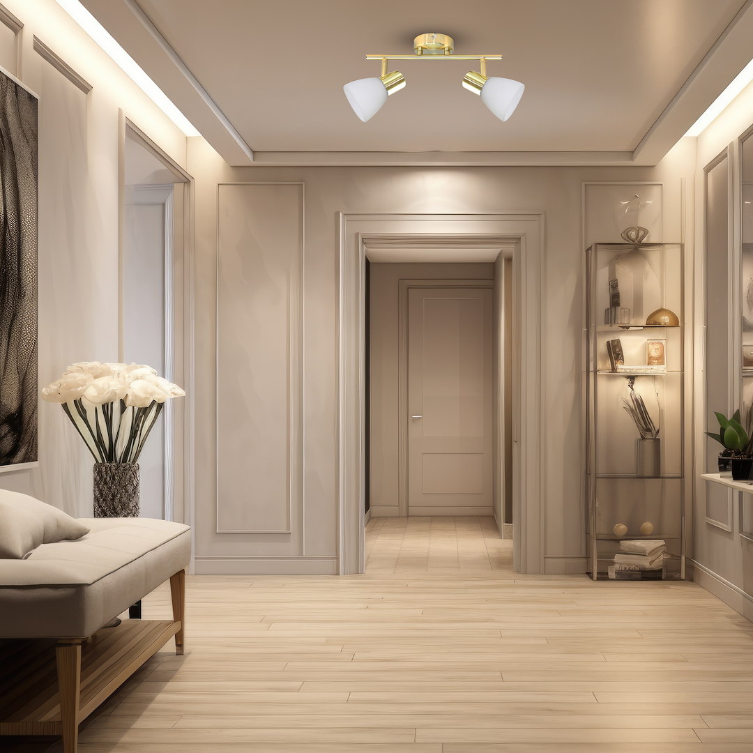 Lustra Jota Gold Premium cu 2 Spoturi Reglabile