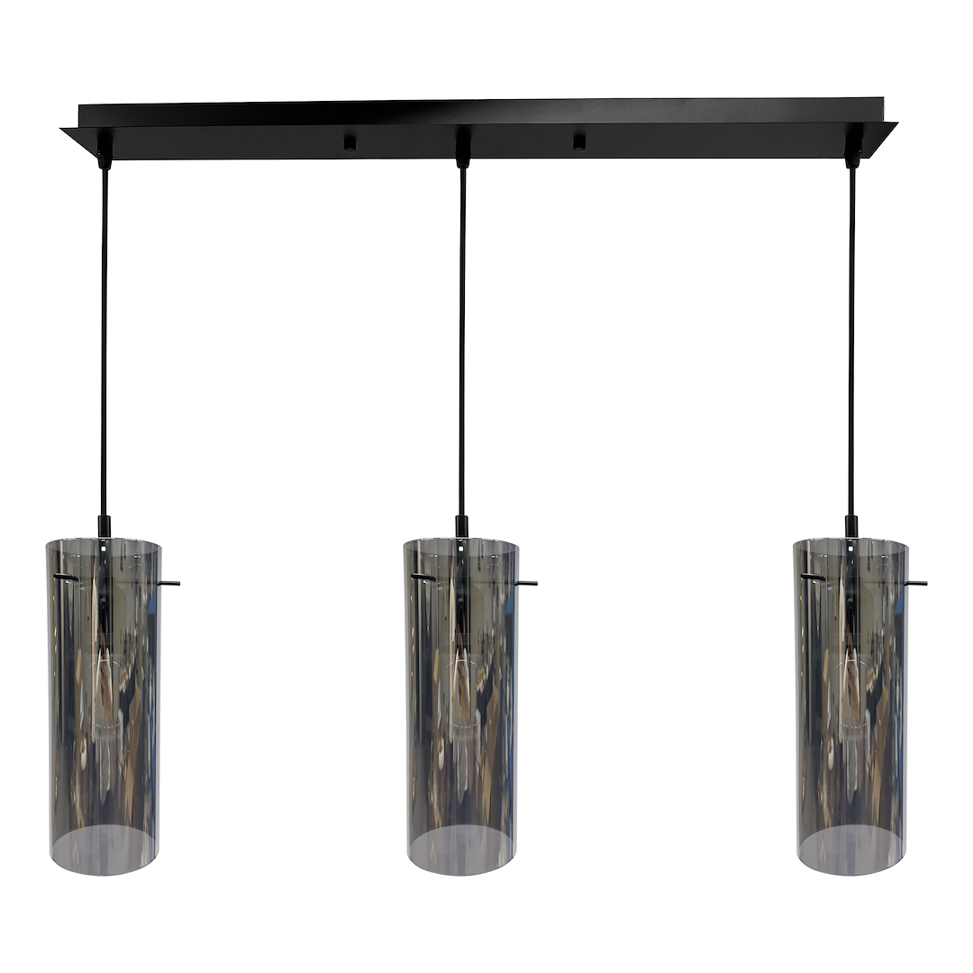 Lustra Suspendata Padova Black Premium Abajur 3xE27