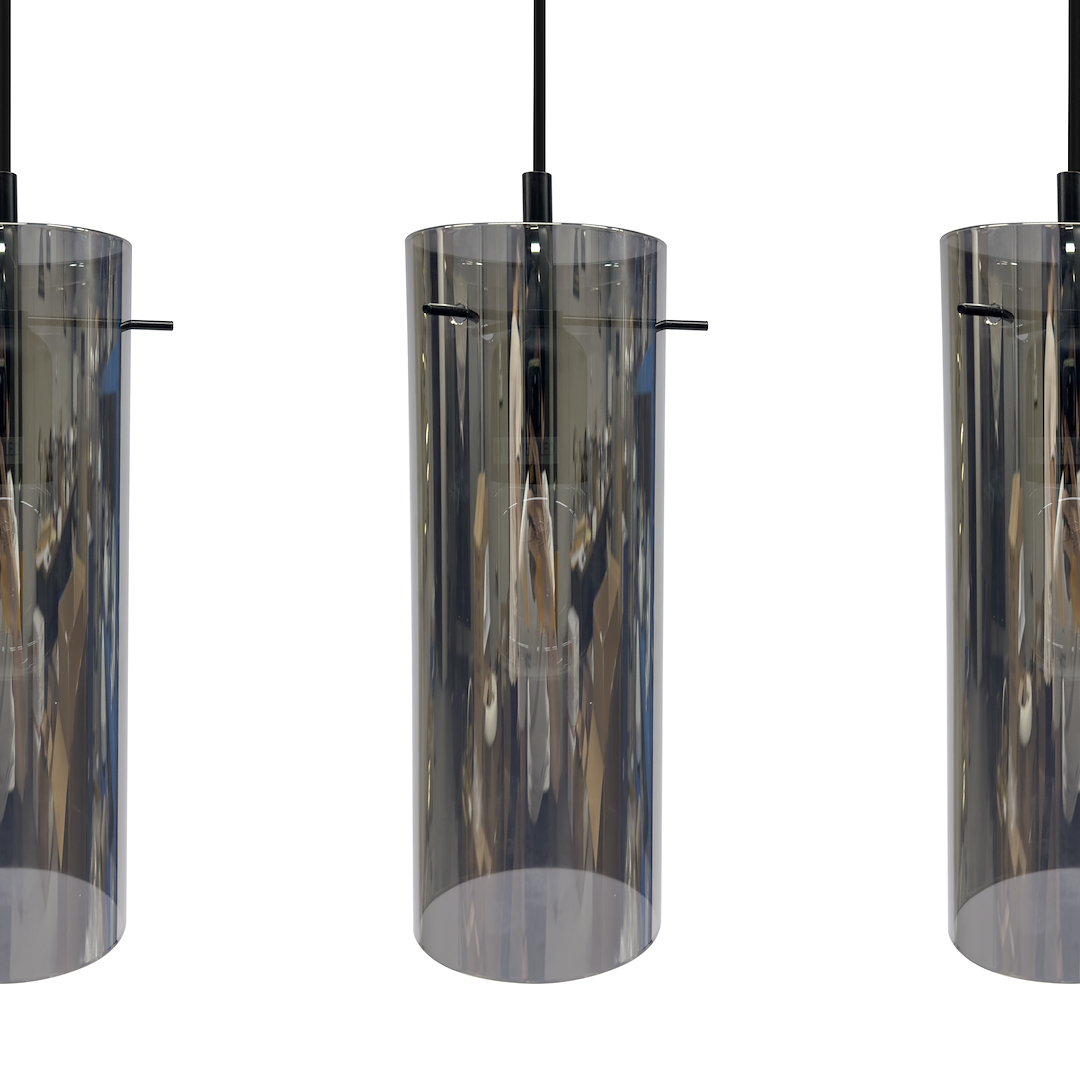 Lustra Suspendata Padova Black Premium Abajur 3xE27