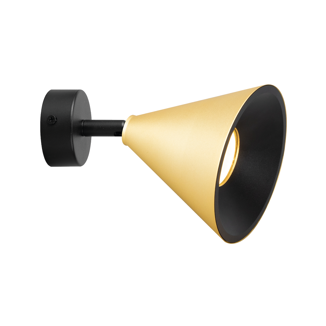 Aplica Cone Black & Gold Premium cu Spot Reglabil
