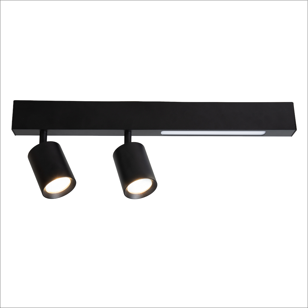 Lustra LED Magnet Black Premium cu 2 Spoturi Reglabile
