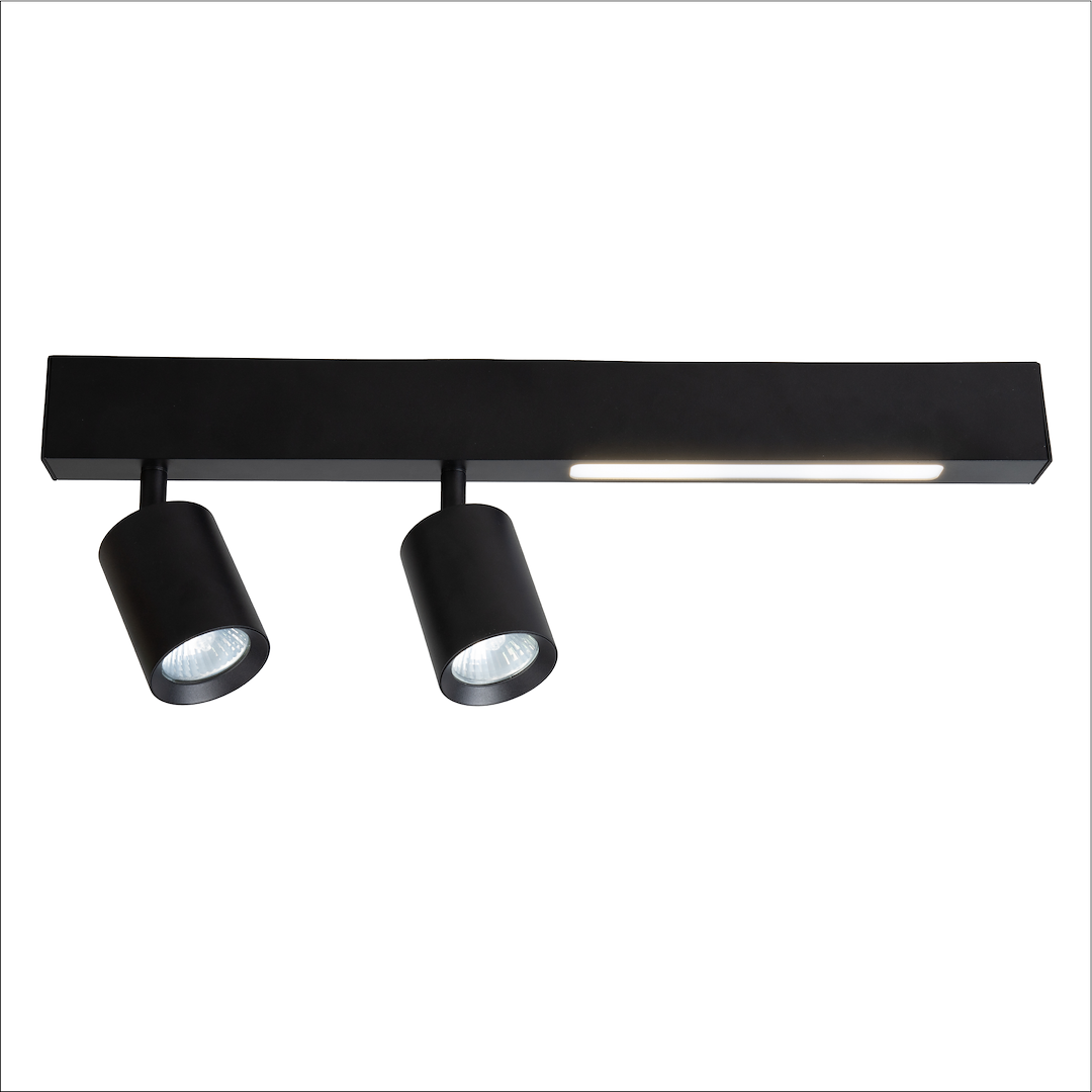 Lustra LED Magnet Black Premium cu 2 Spoturi Reglabile
