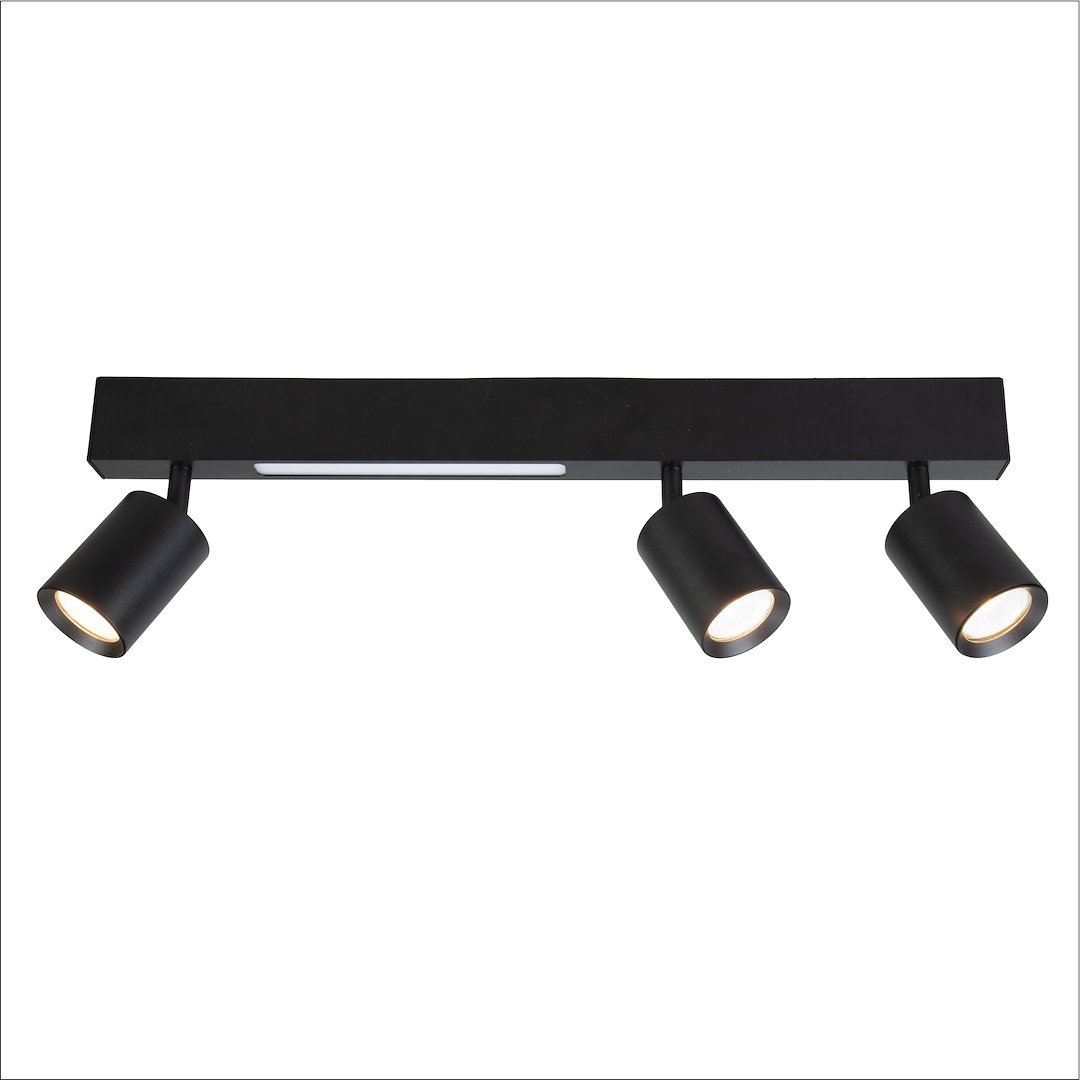 Lustra LED Magnet Black Premium cu 3 Spoturi Reglabile