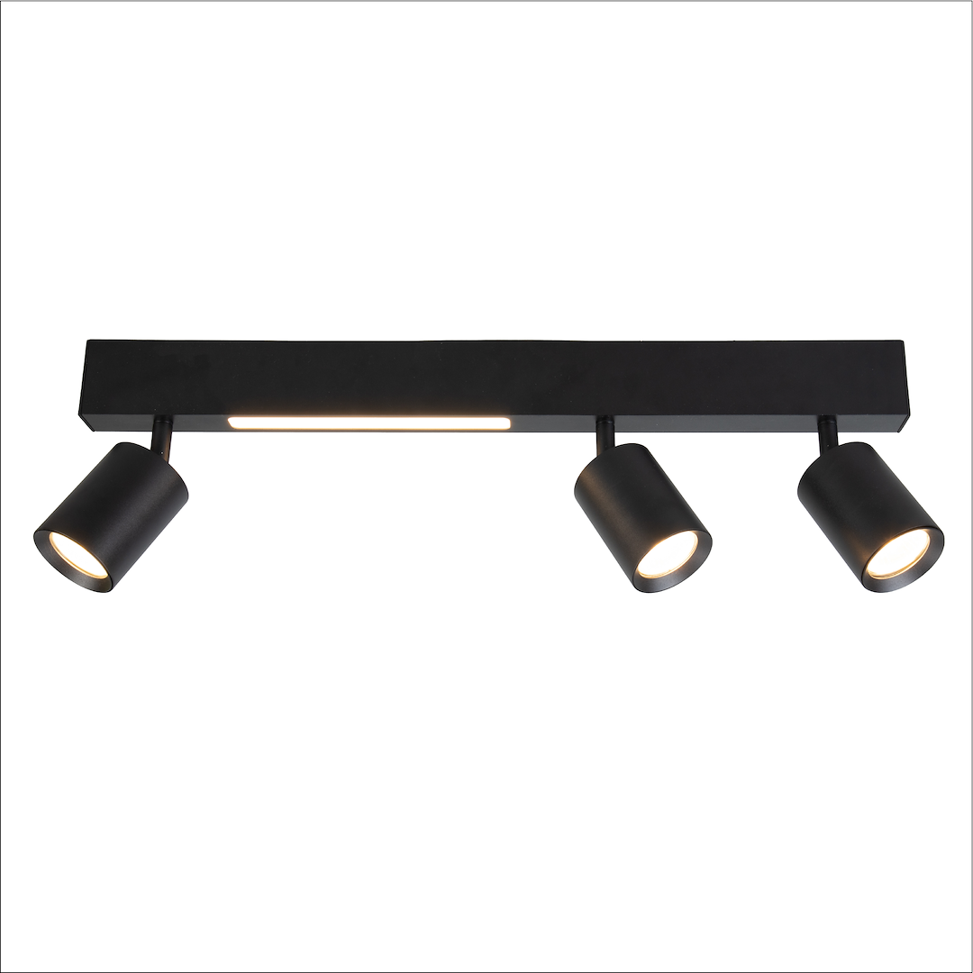 Lustra LED Magnet Black Premium cu 3 Spoturi Reglabile