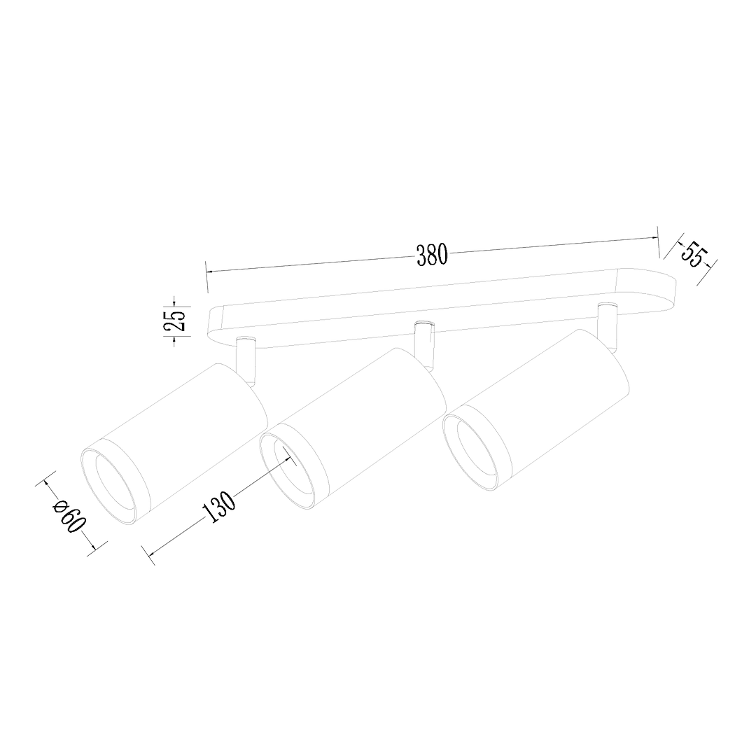 Lustra Mica Gold Premium cu 3 Spoturi Reglabile