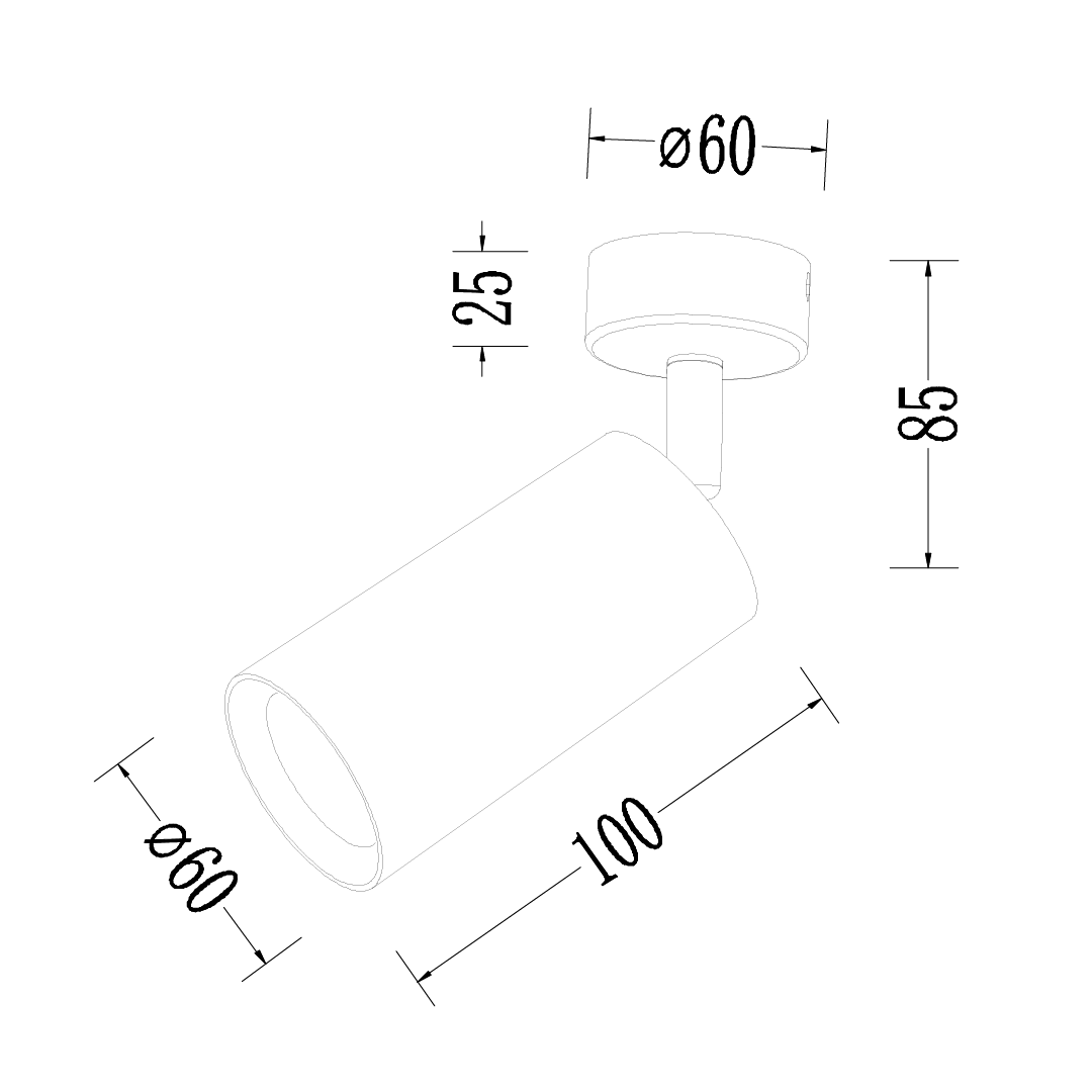 Aplica Pipe White Premium cu Spot Reglabil 1xGU10