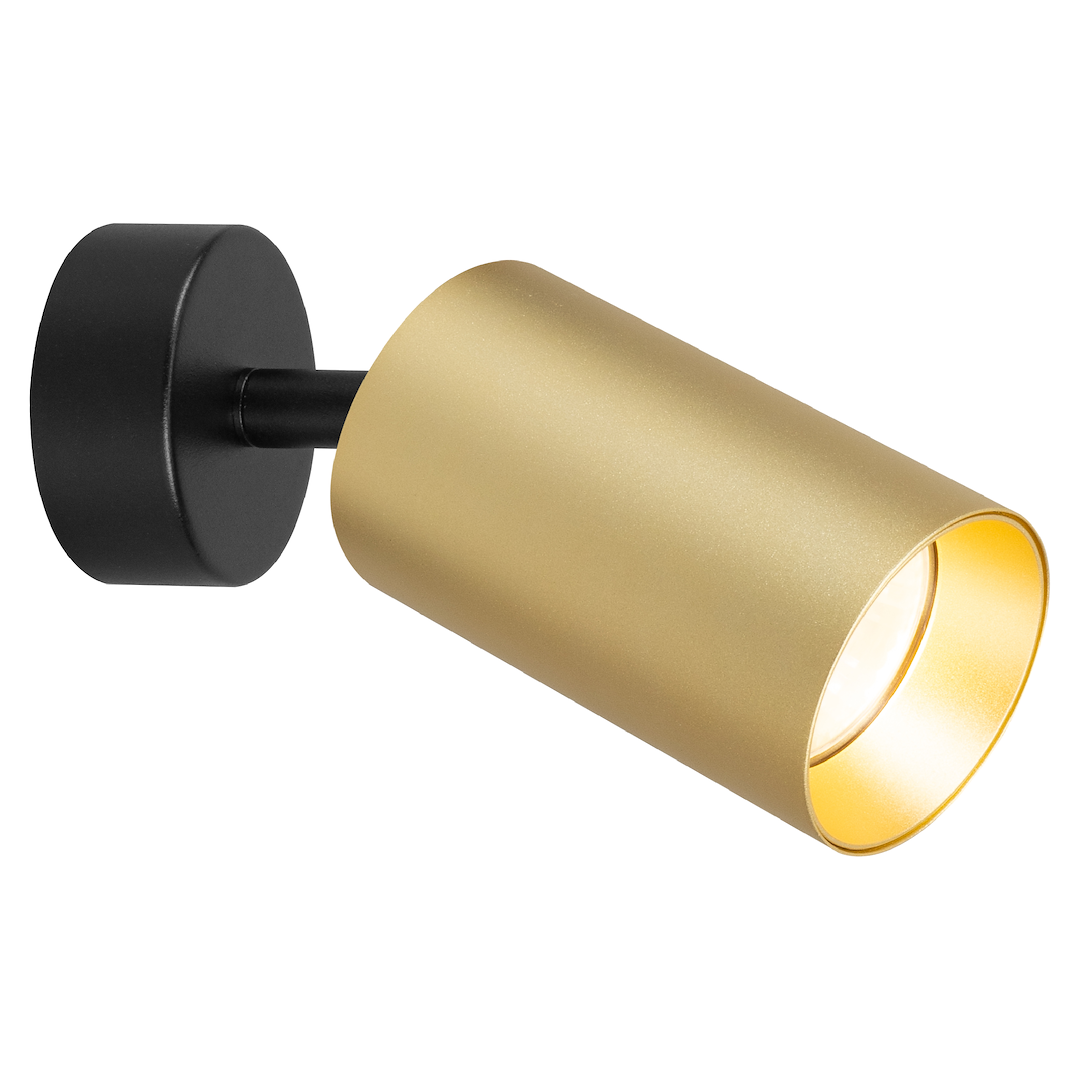 Aplica Pipe Black & Gold Premium cu Spot Reglabil 1xGU10