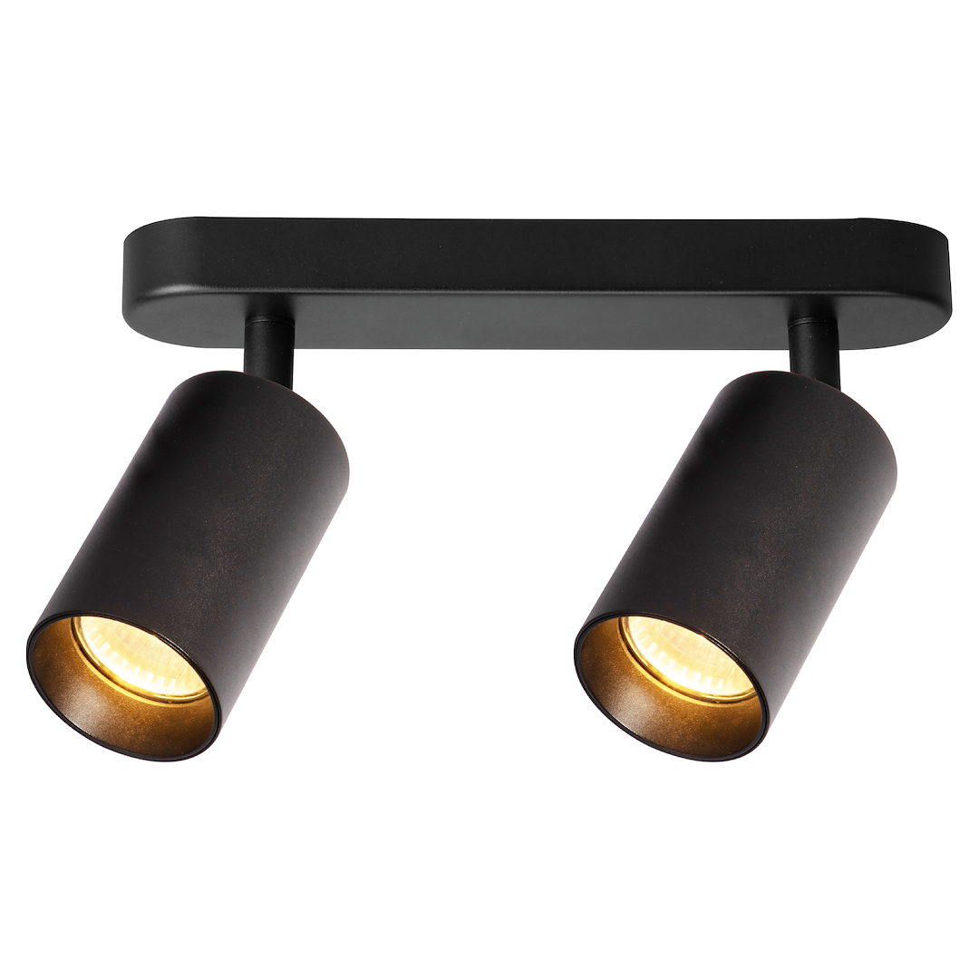 Lustra Pipe II Black Premium cu 2 Spoturi Reglabile