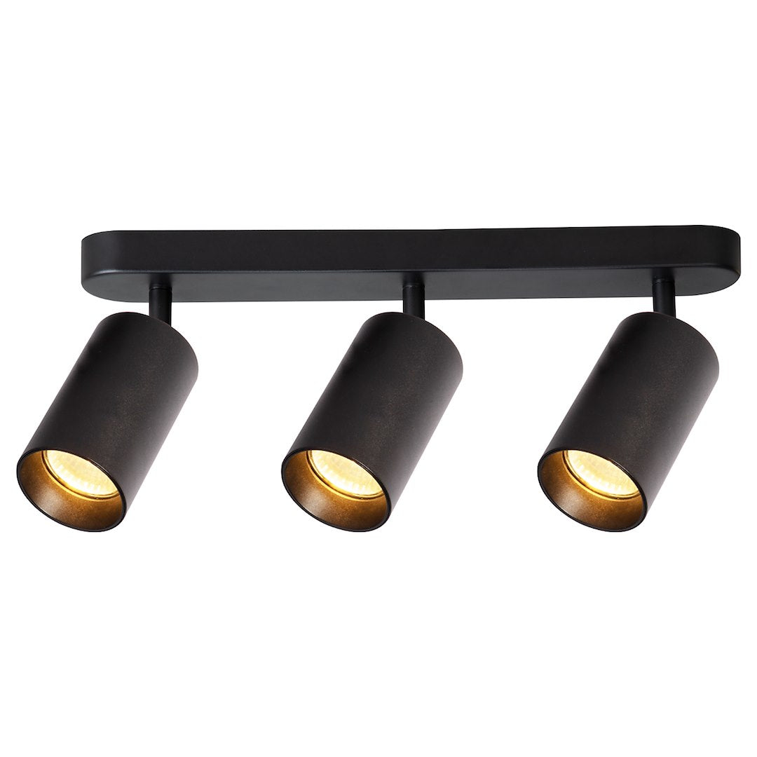 Lustra Pipe II Black Premium cu 3 Spoturi Reglabile