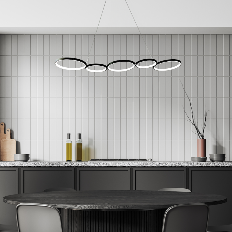 Lustra LED Suspendata Olympia Black Premium Echivalent 300W