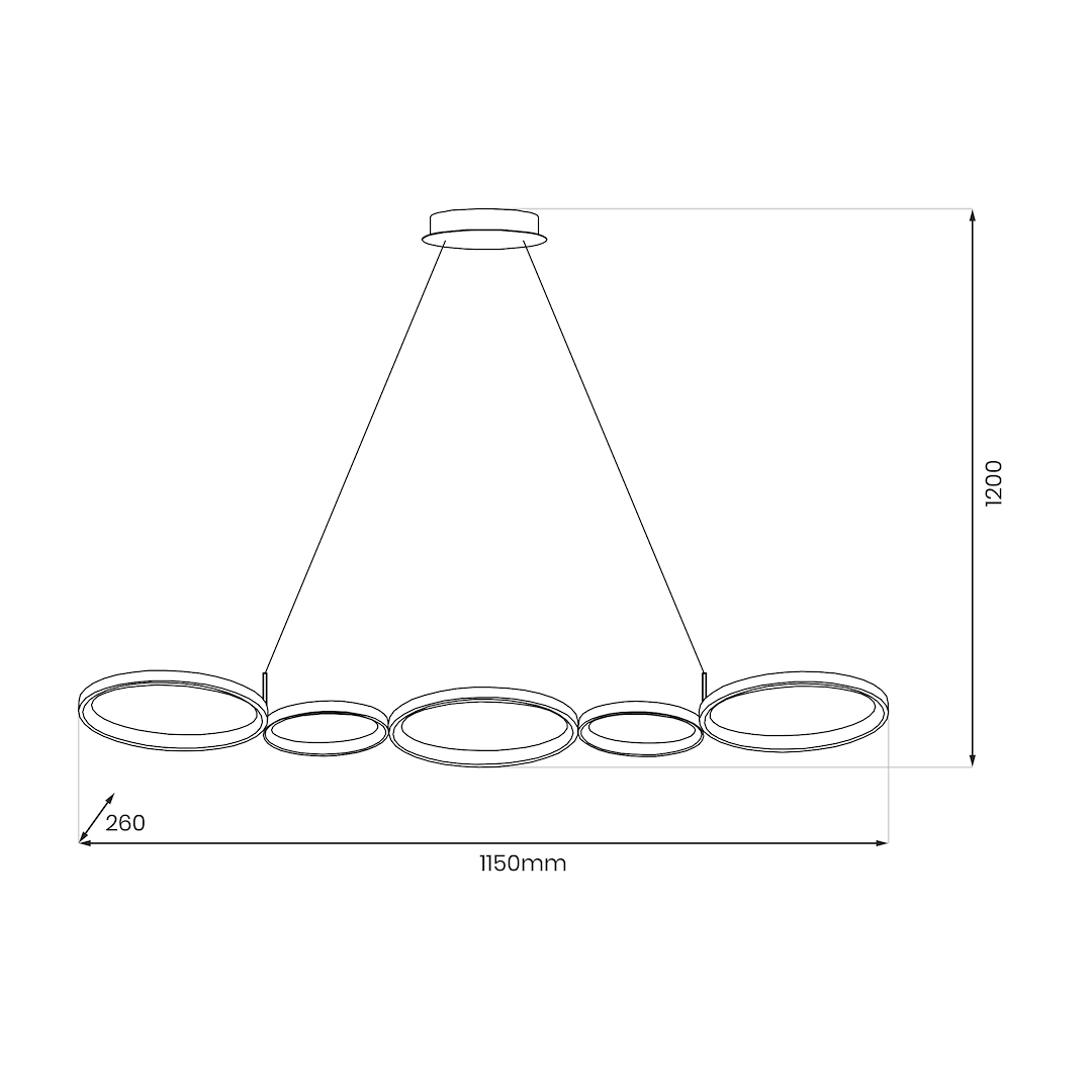 Lustra LED Suspendata Olympia White Premium Echivalent 300W