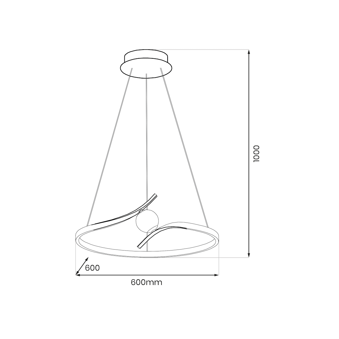 Lustra LED Suspendata Perla Black Premium Echivalent 250W