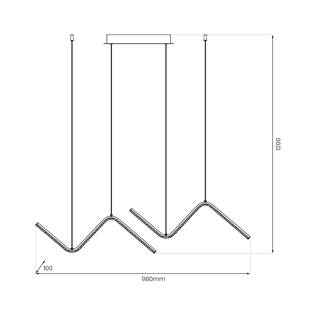 Lustra LED Suspendata Verte Black Premium Echivalent 150W