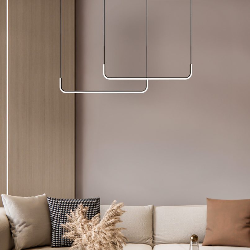 Lustra LED Suspendata Horizon Black Premium Echivalent 150W