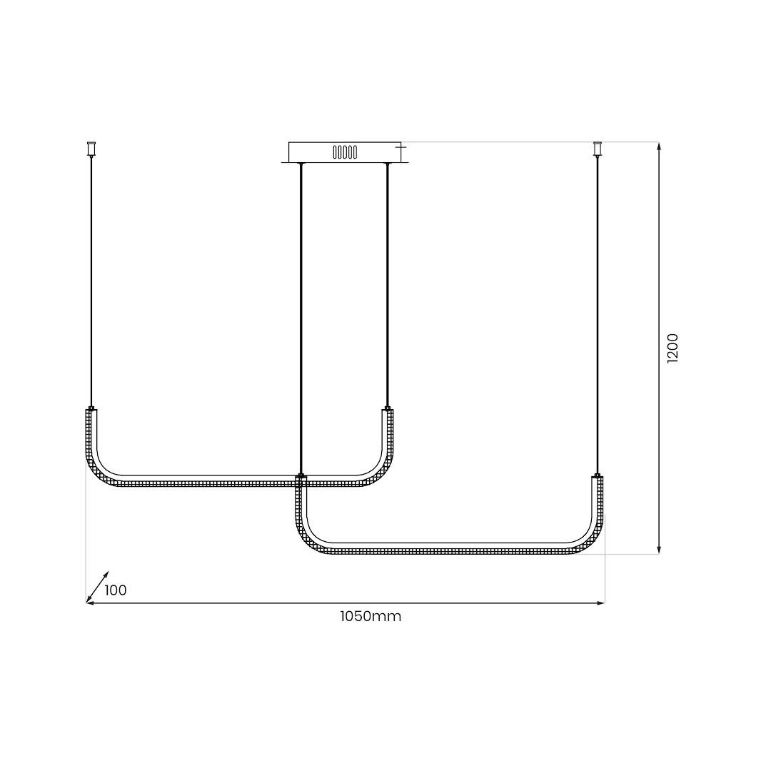 Lustra LED Suspendata Horizon Black Premium Echivalent 150W