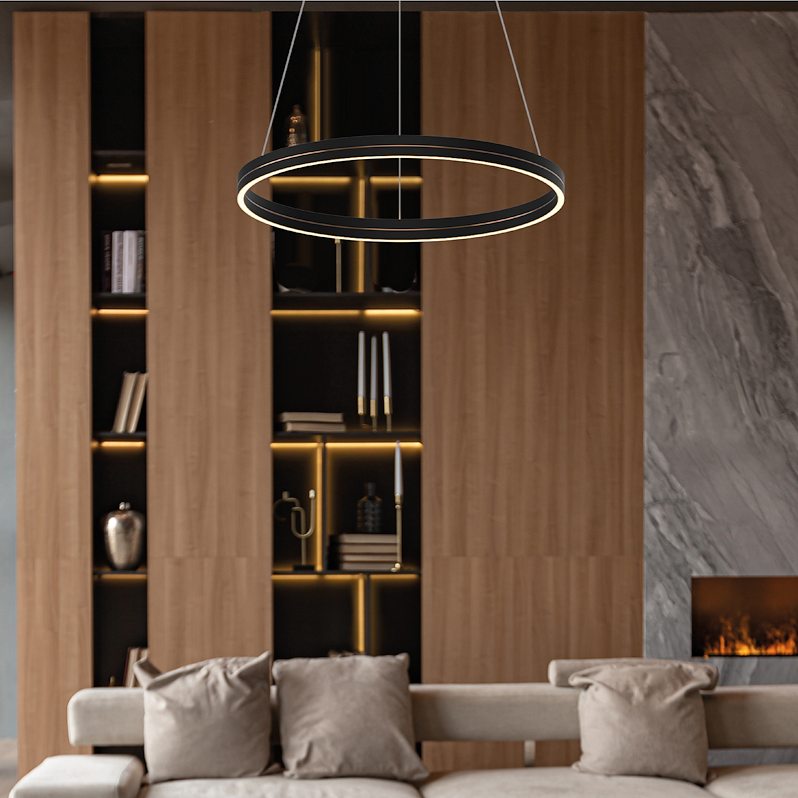 Lustra LED Suspendata Mini Gravity Black & Gold Premium Echivalent 250W