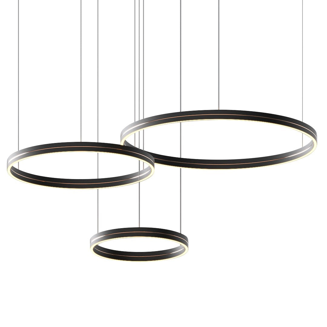 Lustra LED Suspendata Gravity Black & Gold Premium Echivalent 700W
