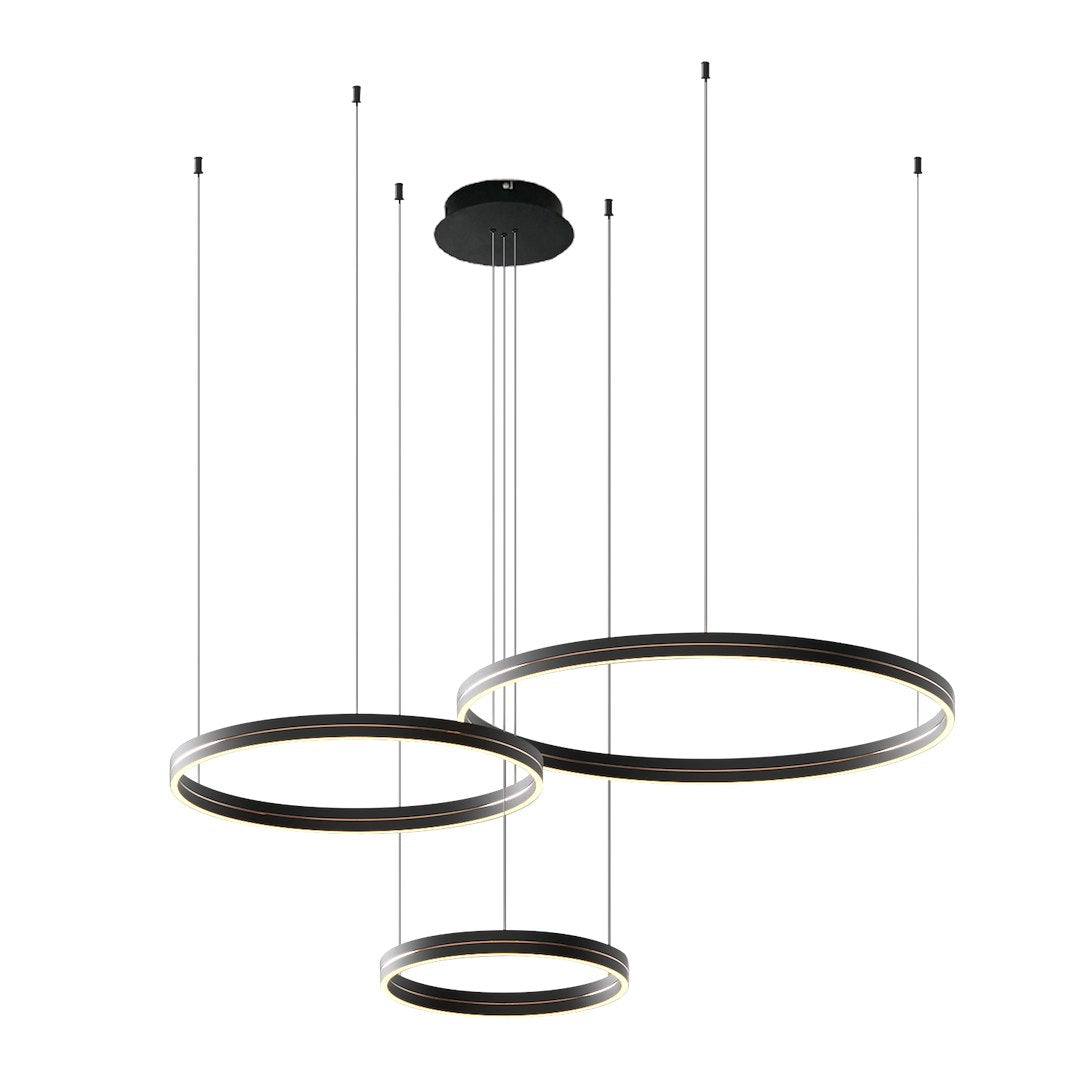 Lustra LED Suspendata Gravity Black & Gold Premium Echivalent 700W