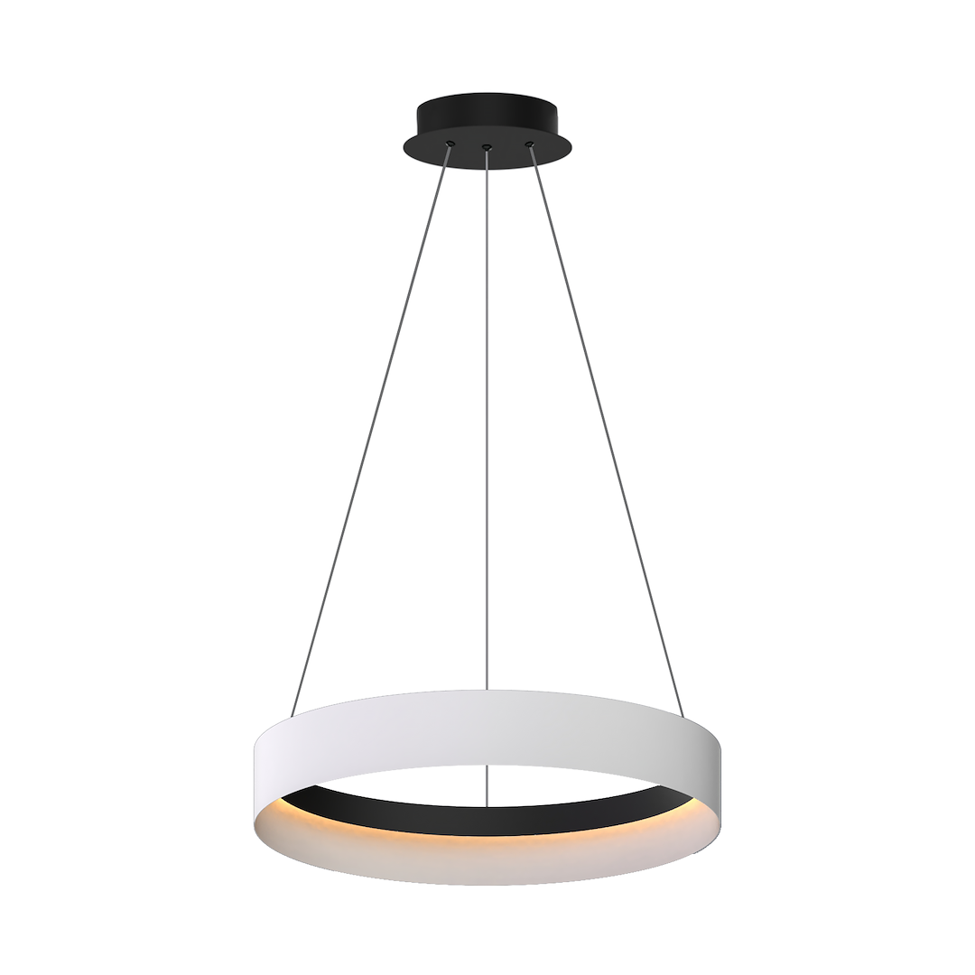 Lustra LED Suspendata Mini Orbita White & Black Premium Echivalent 300W