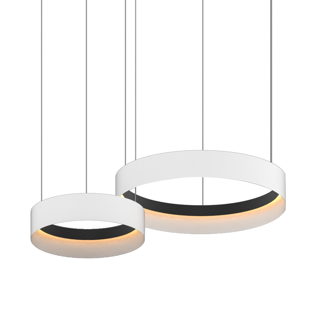 Lustra LED Suspendata Orbita White & Black Premium Echivalent 450W
