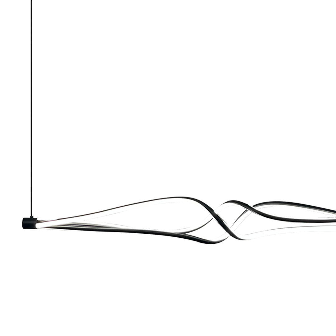 Lustra LED Suspendata Twister Black Premium Echivalent 400W
