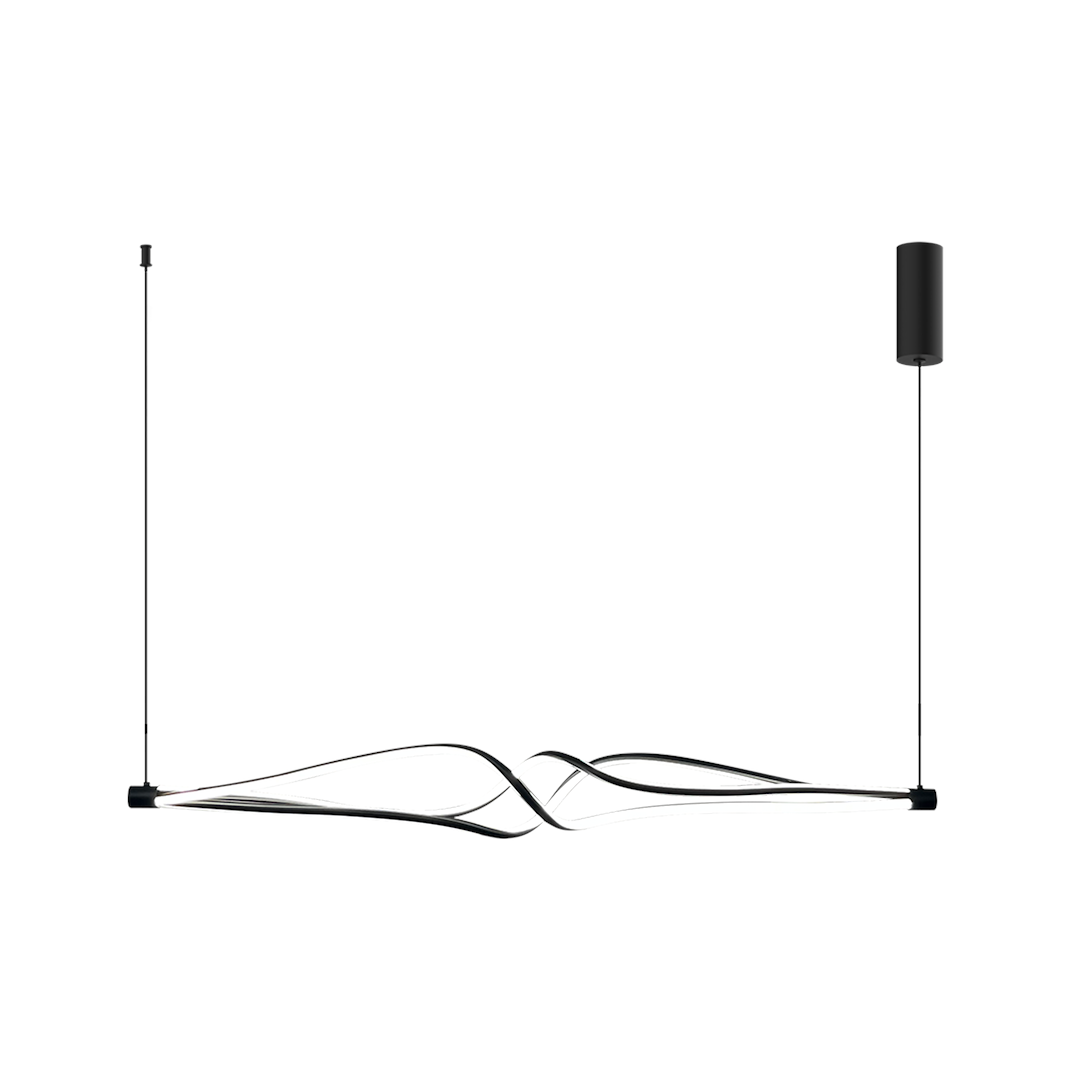 Lustra LED Suspendata Twister Black Premium Echivalent 400W