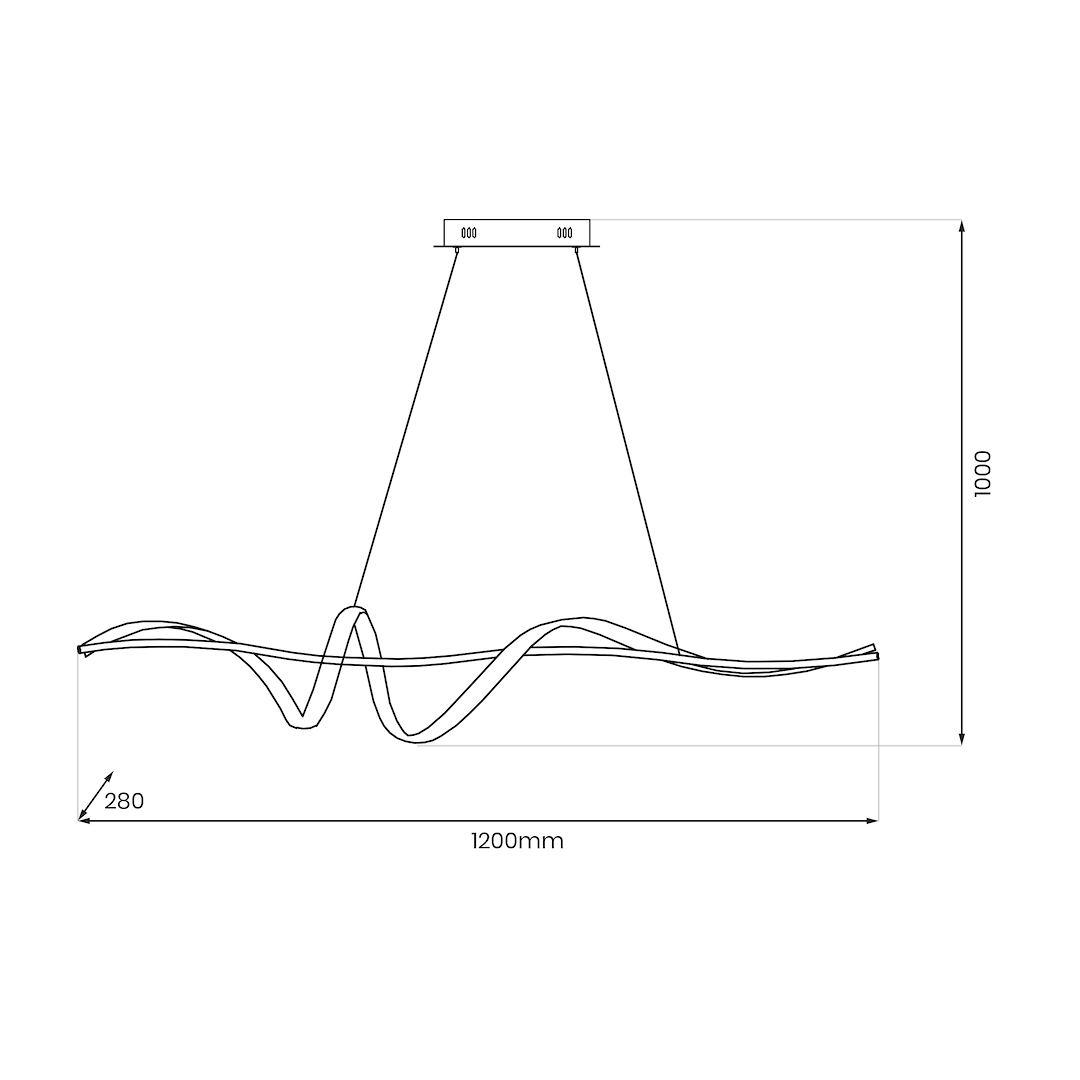 Lustra LED Suspendata Sash Black Premium Echivalent 250W