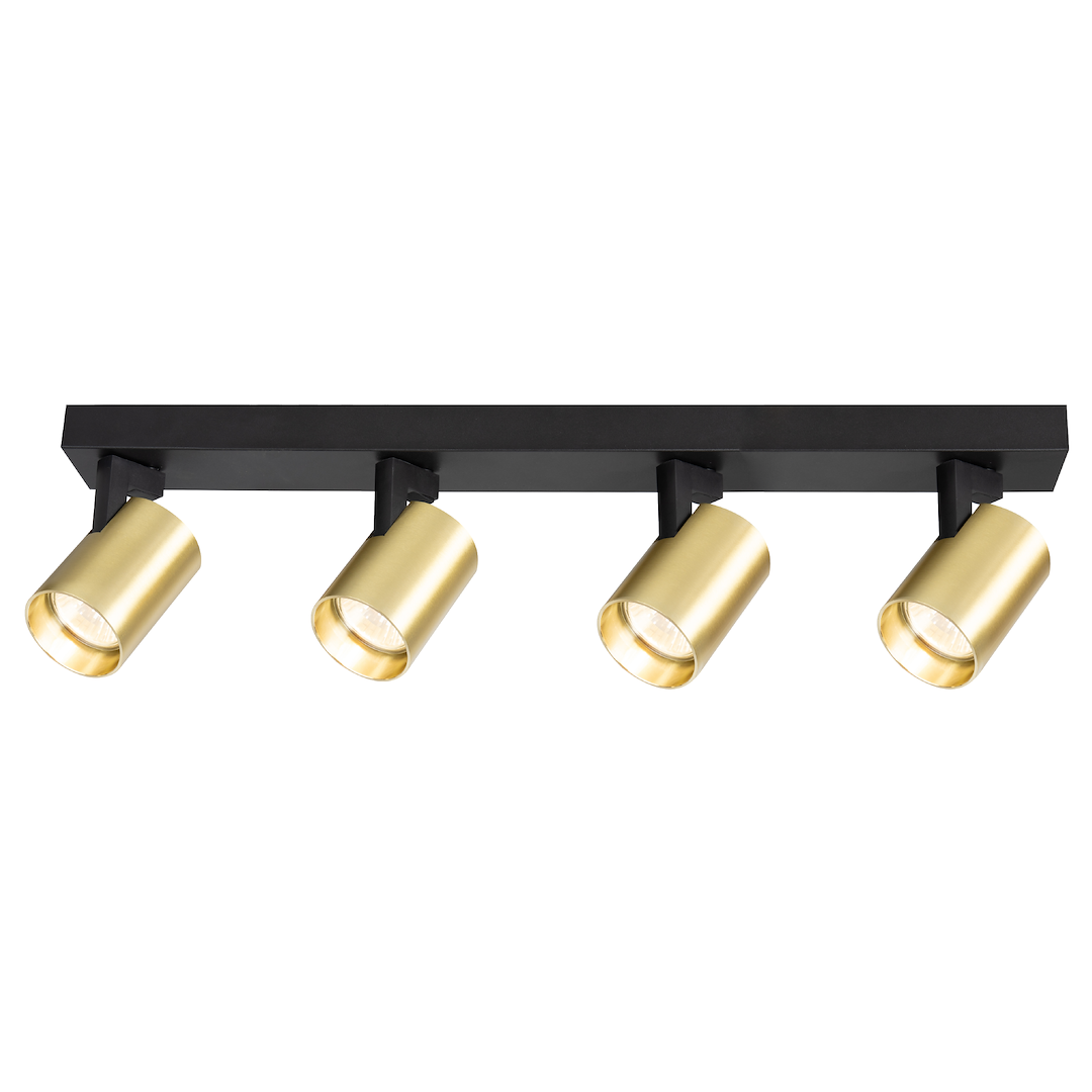 Lustra Volf Black & Gold Premium cu 4 Spoturi Reglabile
