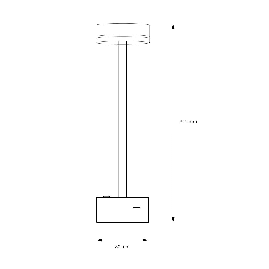 Lampa Birou Sam Black & Gold Premium 5W
