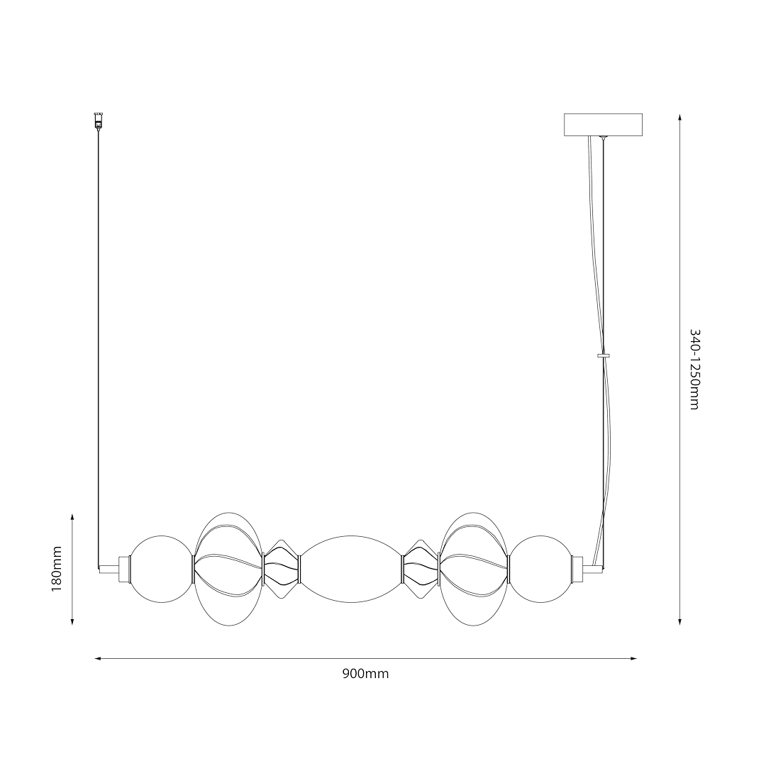 Lustra LED Suspendata Ascoli Premium Echivalent 300W