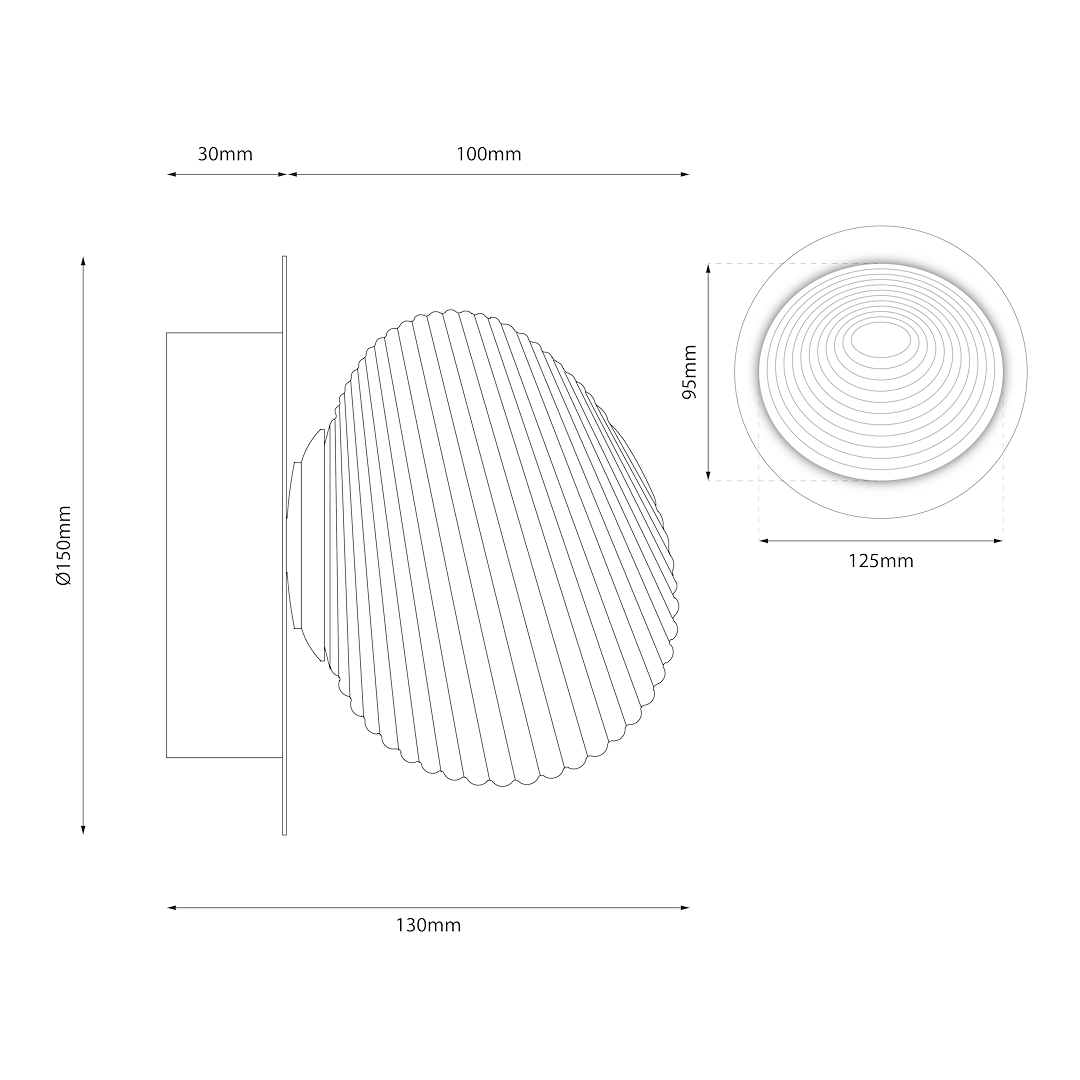 Aplica LED Bolla Silver Premium