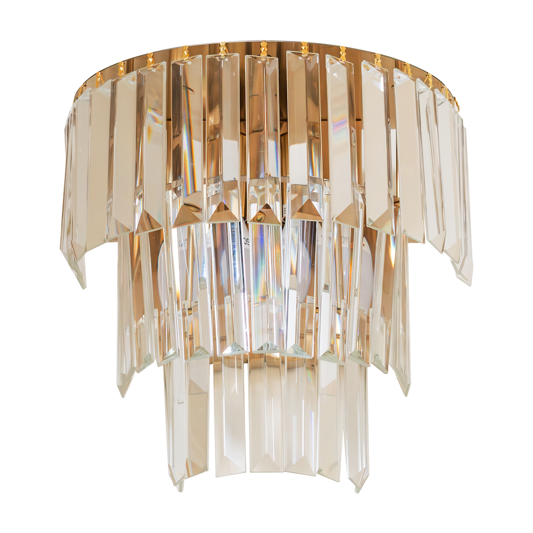 Aplica Cristal Milano Gold Premium 2xE14
