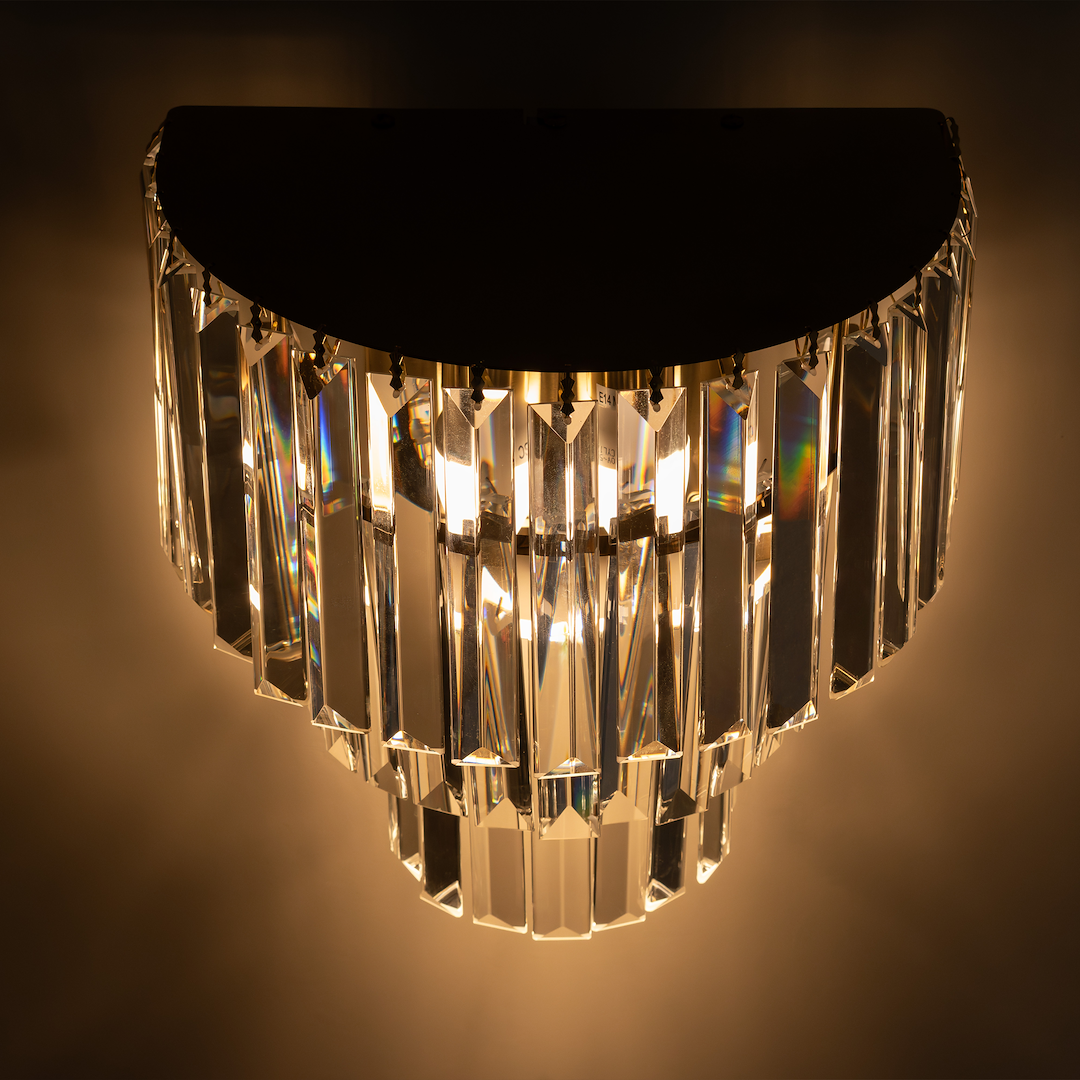 Aplica Cristal Milano Gold Premium 2xE14