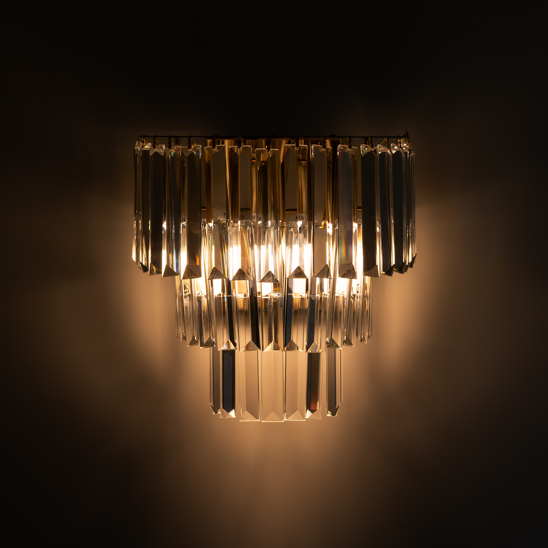 Aplica Cristal Milano Gold Premium 2xE14