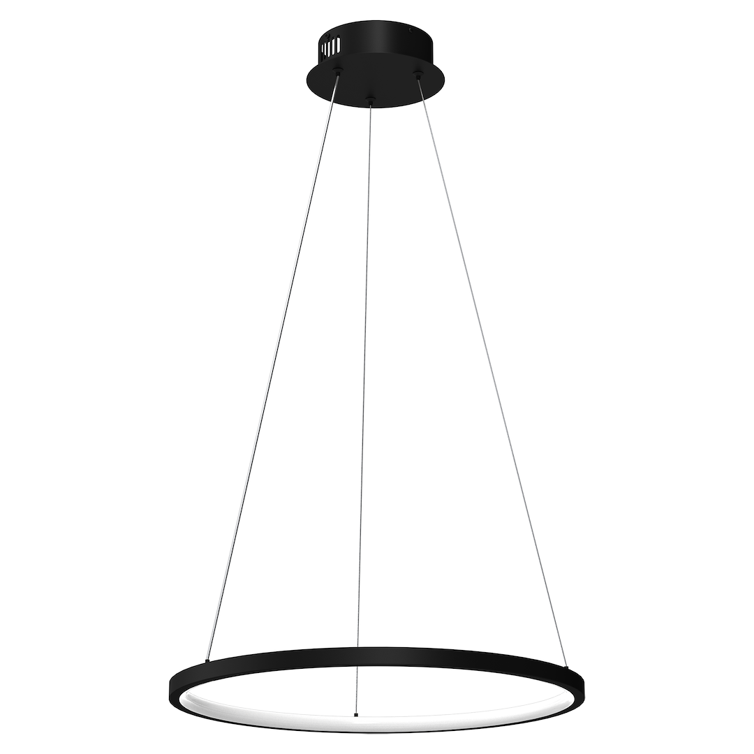 Lustra LED Suspendata Hoop Black Premium 1 Segment Reglabil Echivalent 150W