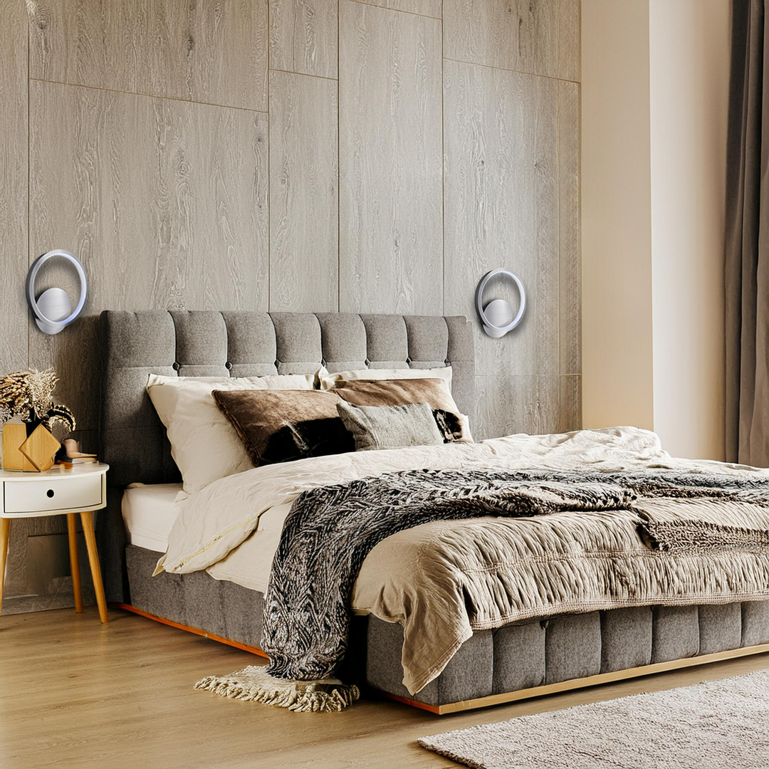 Aplica LED Hoop Silver Premium