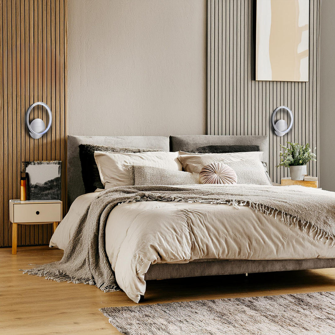 Aplica LED Hoop Silver Premium