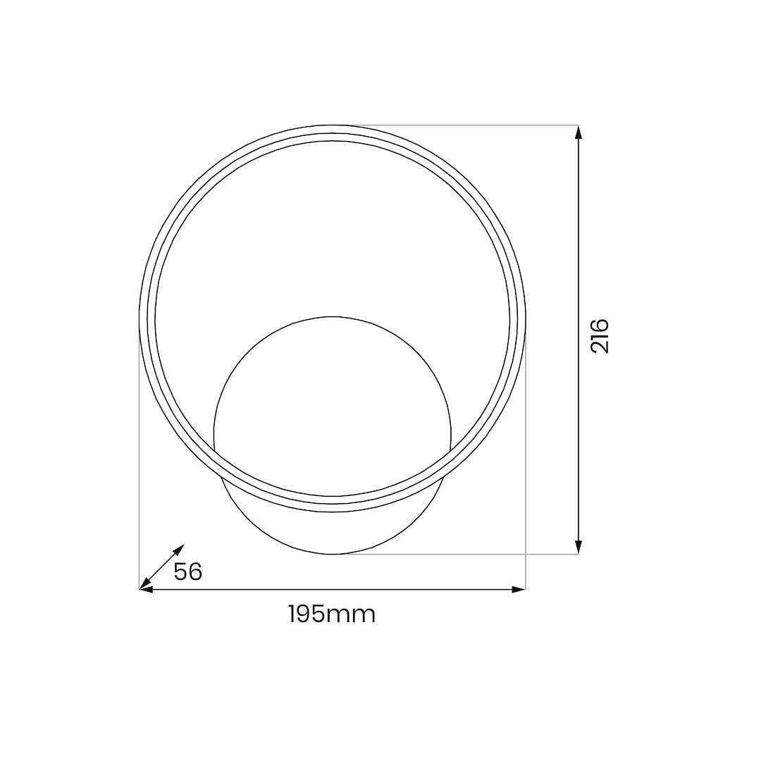 Aplica LED Hoop Silver Premium