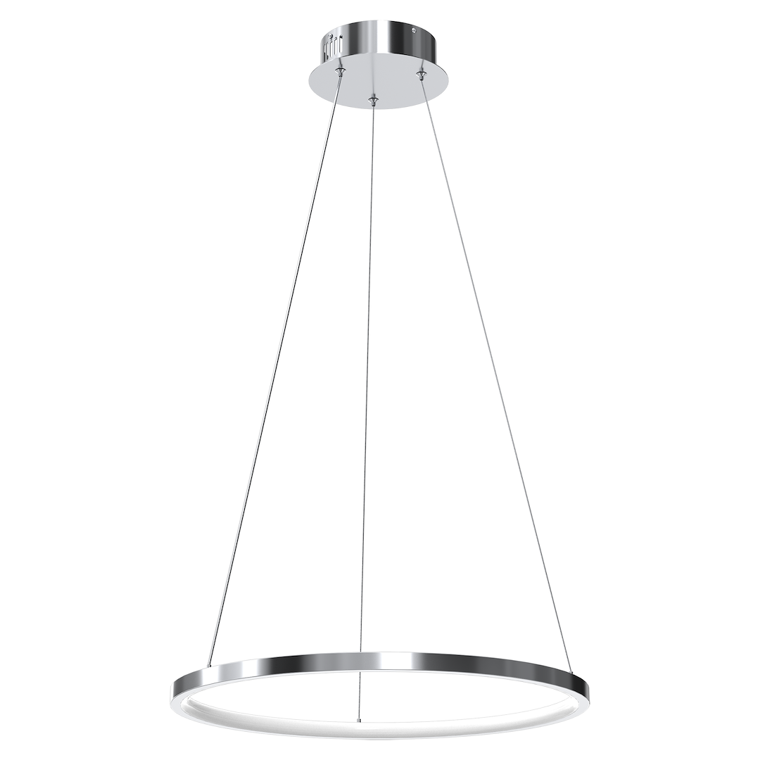 Lustra LED Suspendata Hoop Silver Premium 1 Segment Reglabil Echivalent 150W