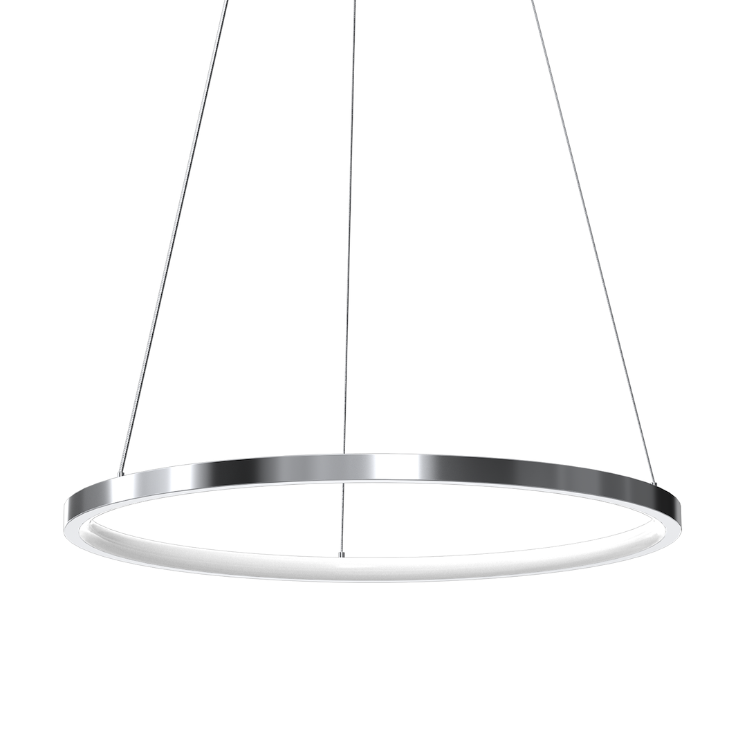 Lustra LED Suspendata Hoop Silver Premium 1 Segment Reglabil Echivalent 150W