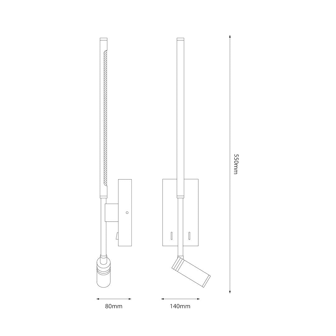 Aplica Torch White Premium cu Spot Reglabil