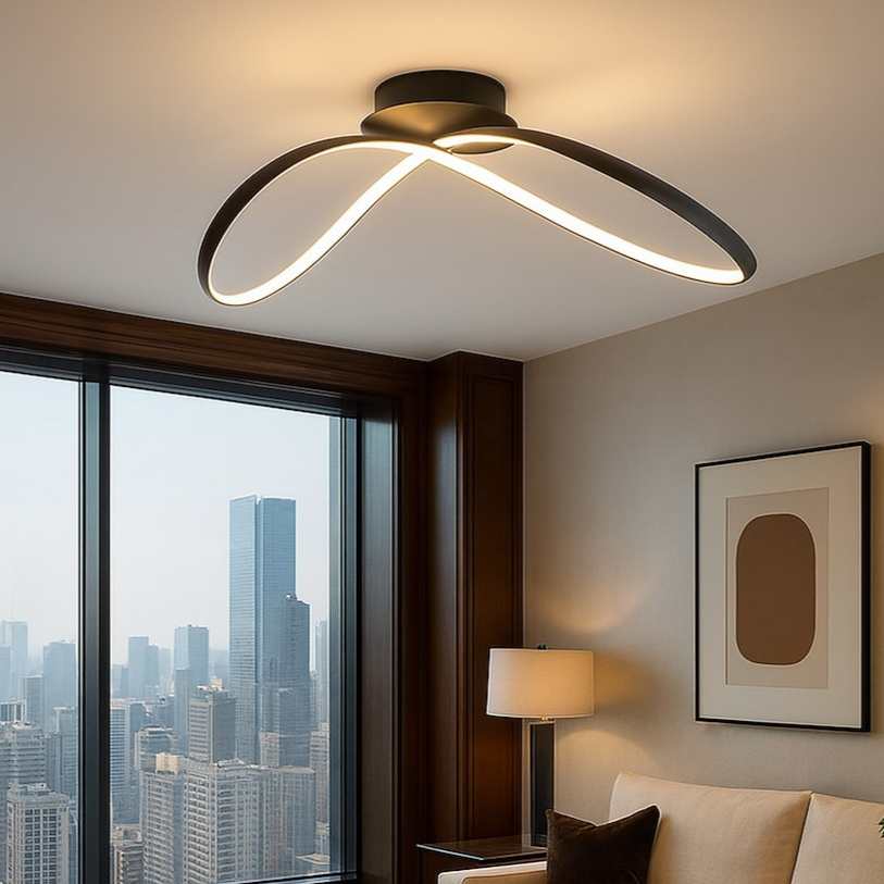 Lustra LED Infinity Black Premium Echivalent 150W