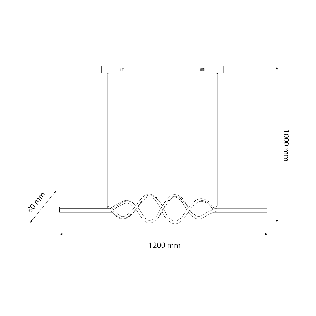 Lustra LED Suspendata Ancona Black Premium Echivalent 200W