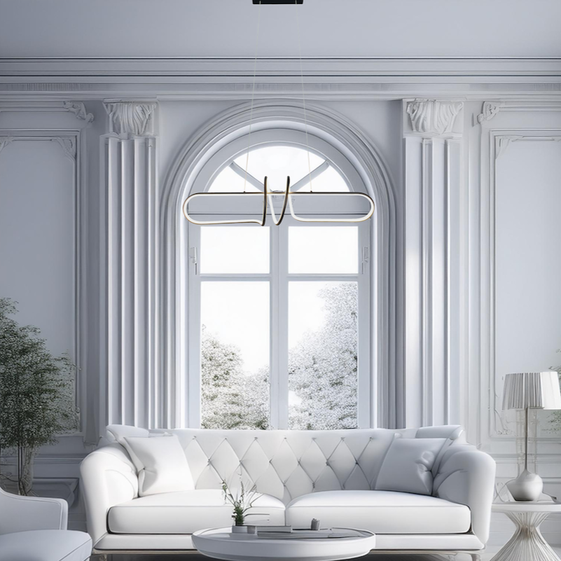 Lustra LED Suspendata Vertigo Black Premium Echivalent 350W