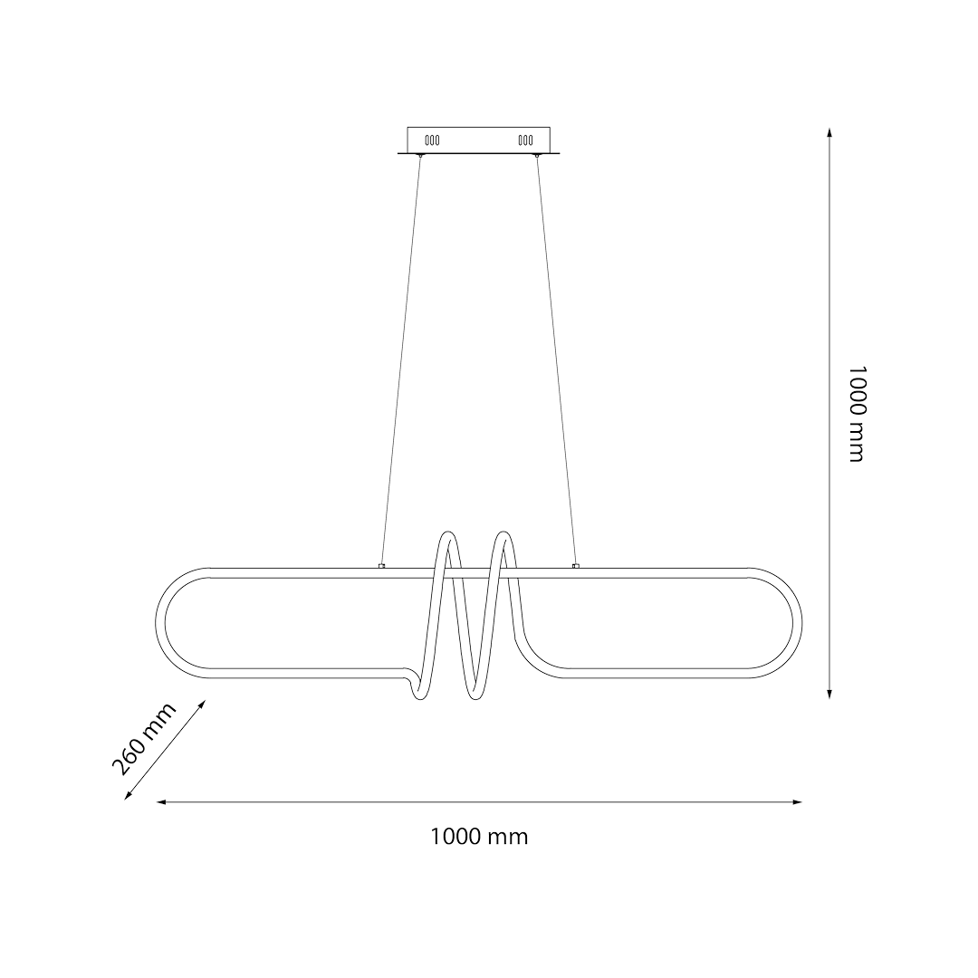 Lustra LED Suspendata Vertigo Black Premium Echivalent 350W
