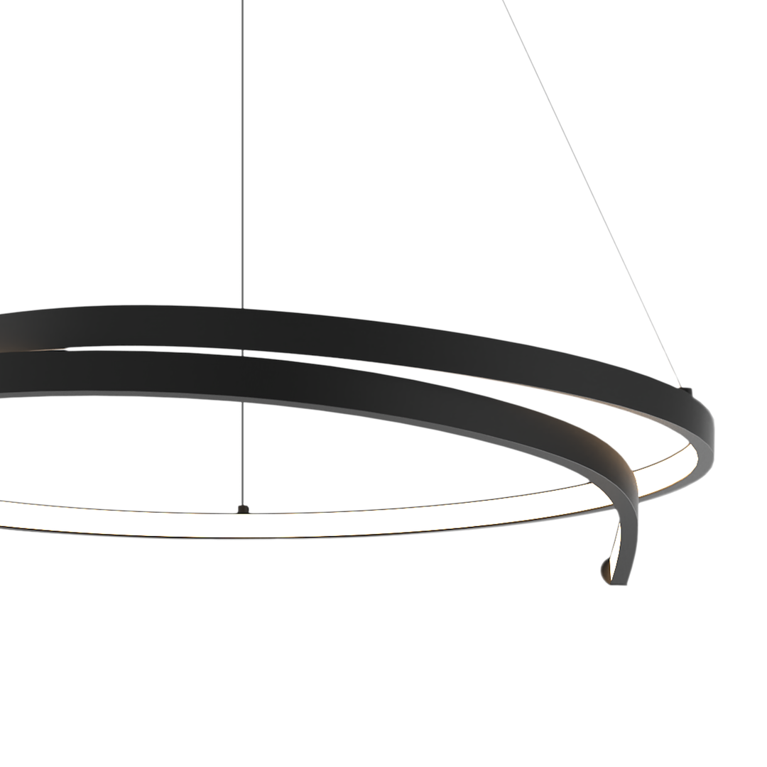 Lustra LED Suspendata Lorenzo Black Premium Echivalent 150W