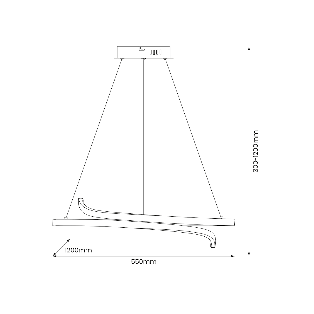 Lustra LED Suspendata Lorenzo Black Premium Echivalent 150W
